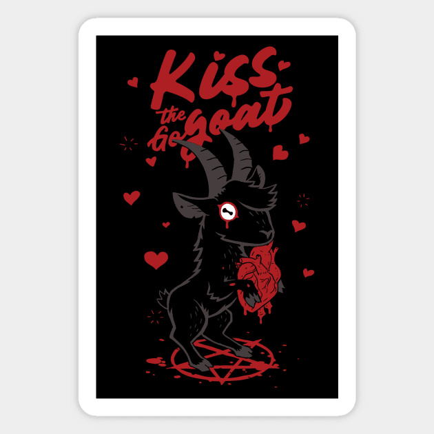 Kiss the goat! Magnet by Krobilad